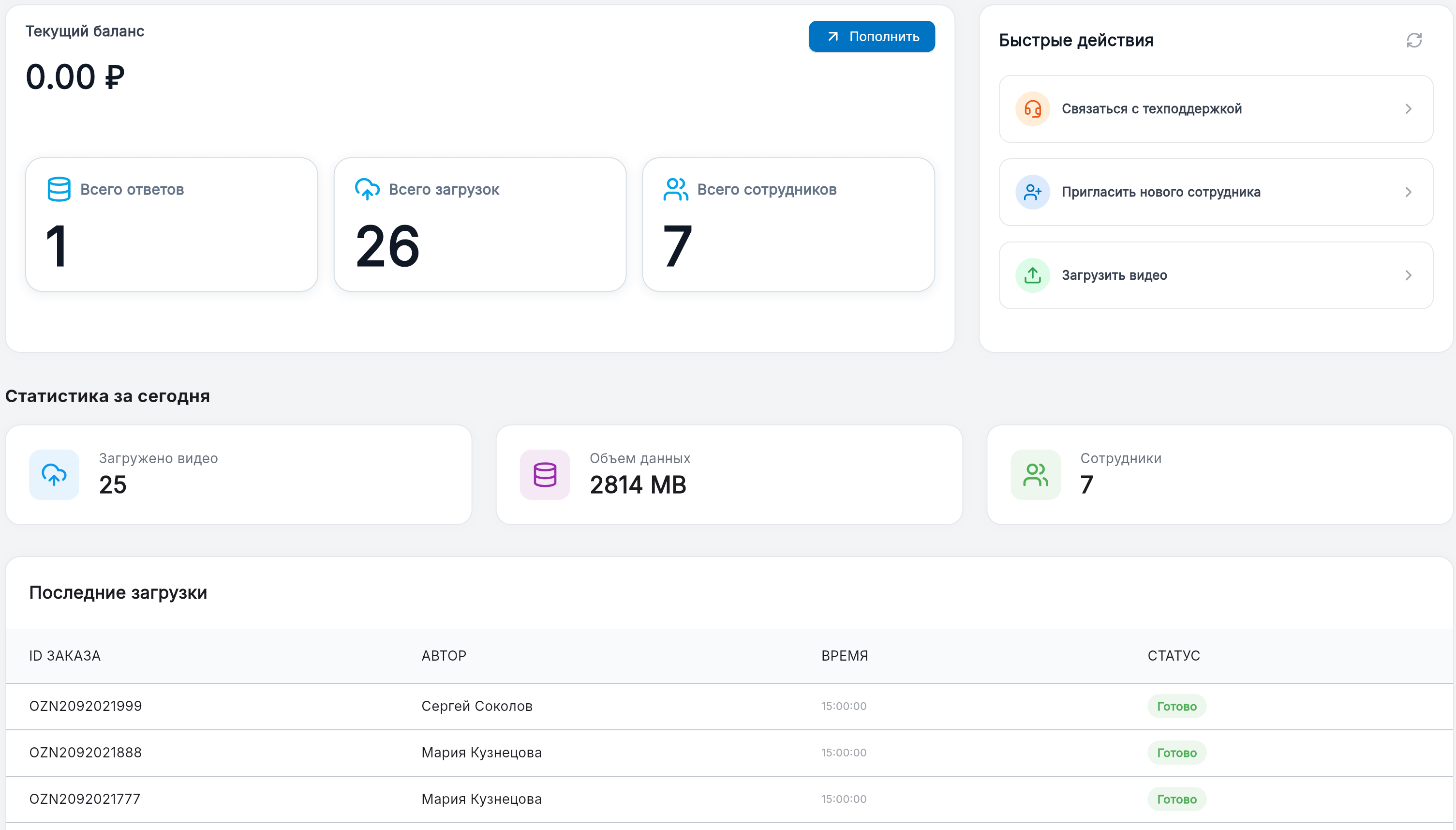 Раздел Обзор в ВидеоПоставка Web