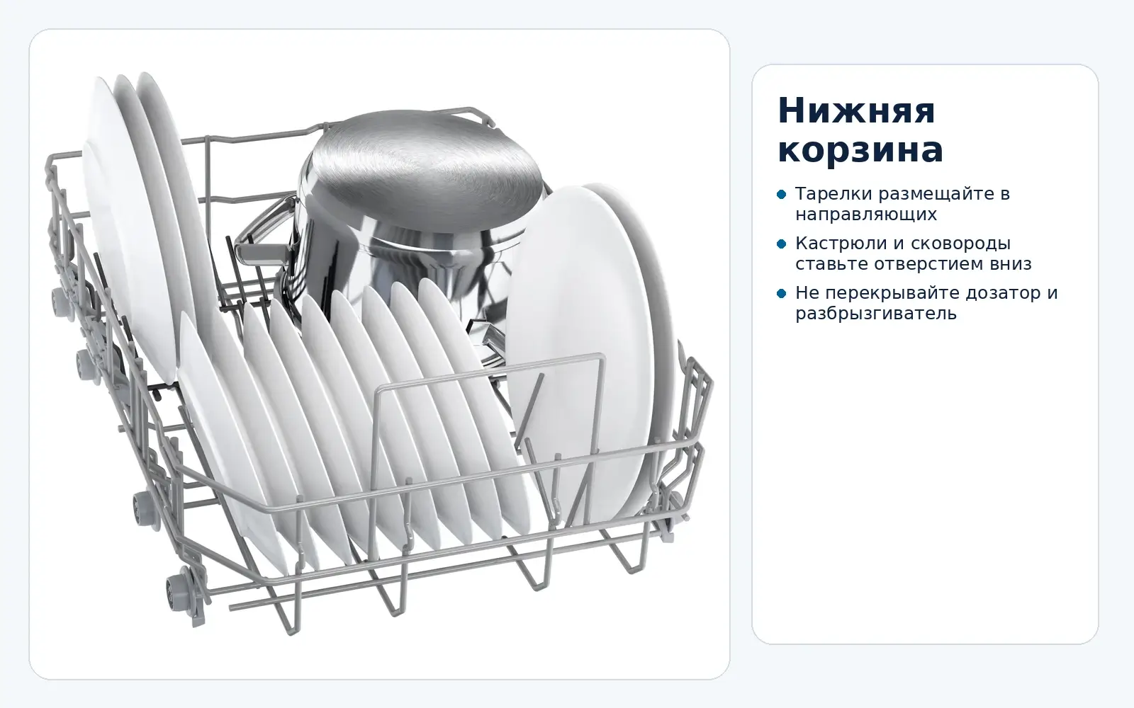 Загрузка нижней корзины