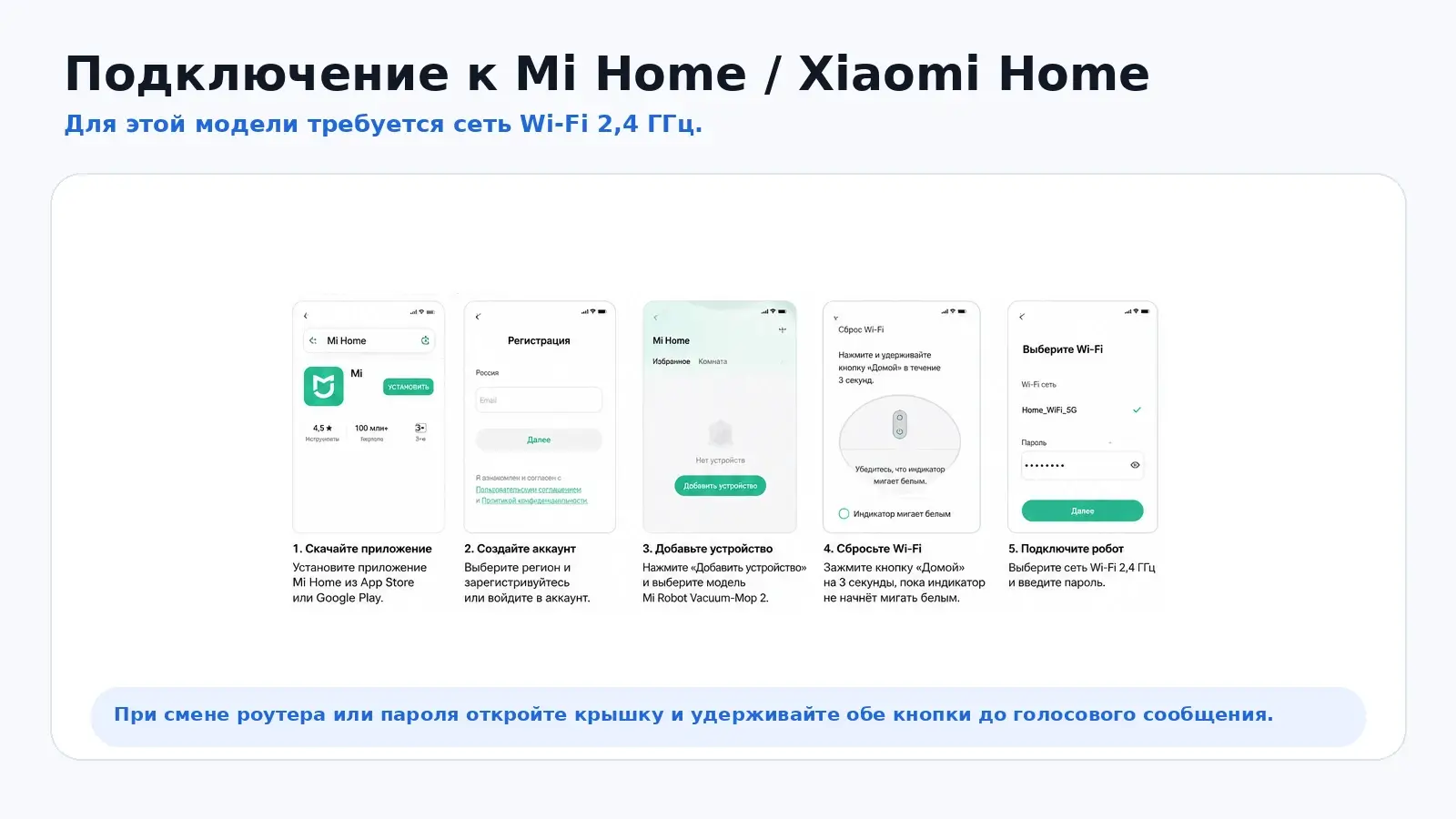 Подключение Xiaomi Vacuum Mop 2 к Mi Home